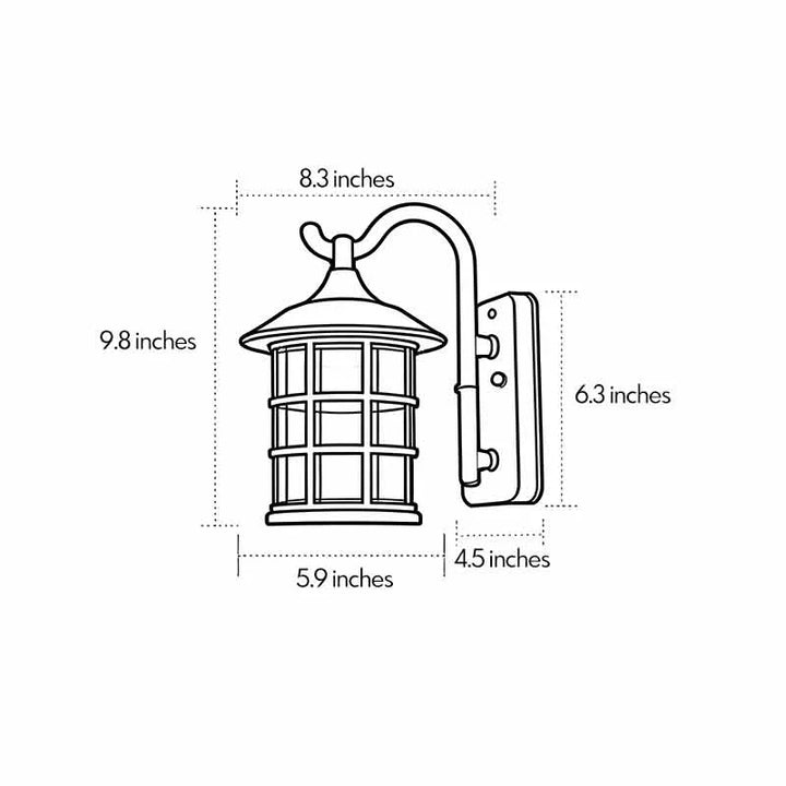 Utomhus Vägglampa Lantern Amerikansk Vattentät Lampa