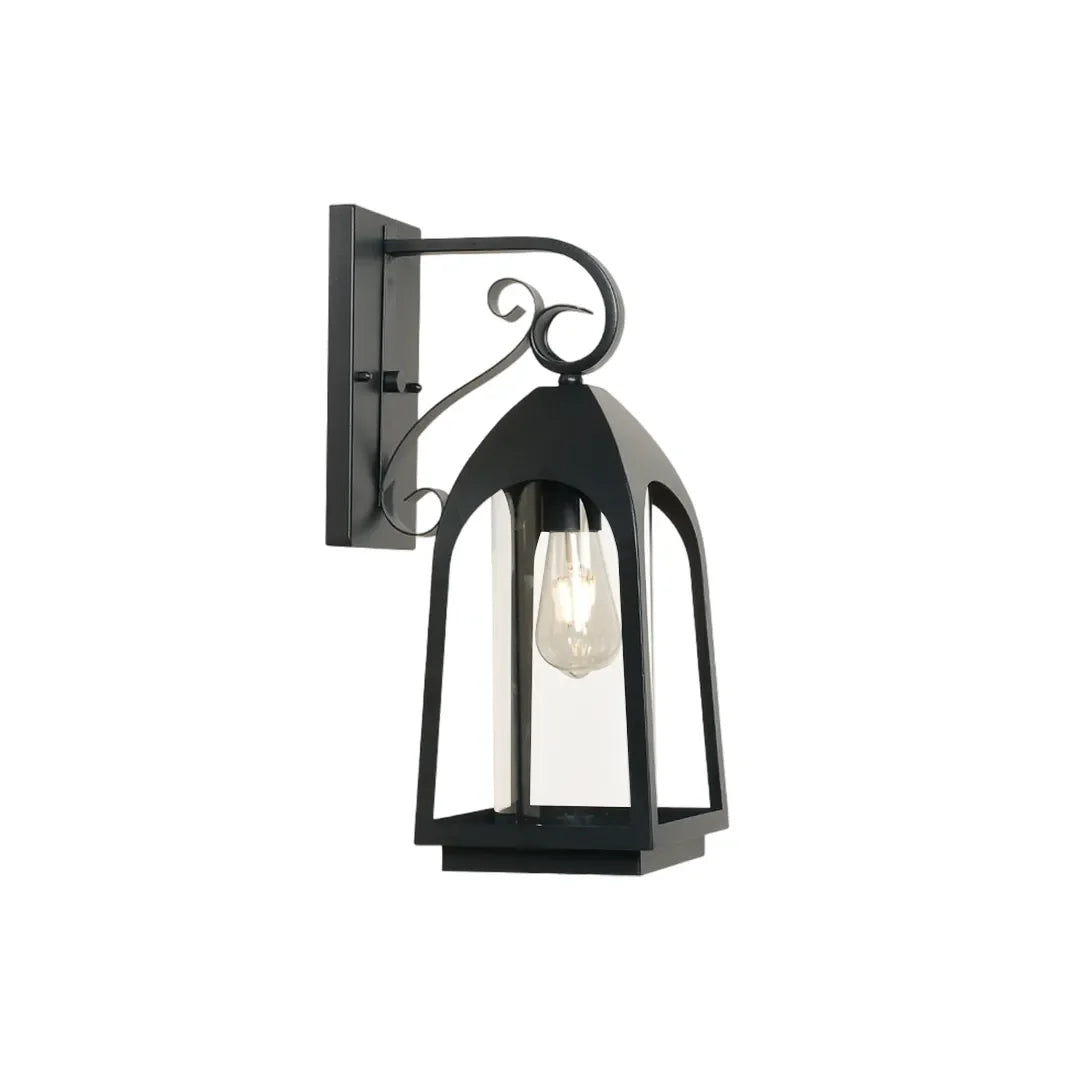 2 ST Utomhus Väggmonterade Lampor Vintage Svart Järn Lampa