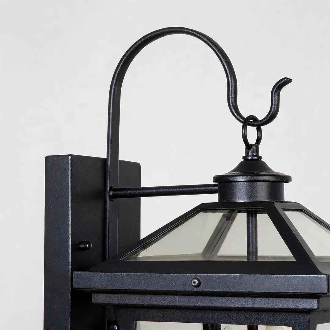 2 PCS Utomhus Vägglampa Tre-Ljus Rostfritt Stål Lantern