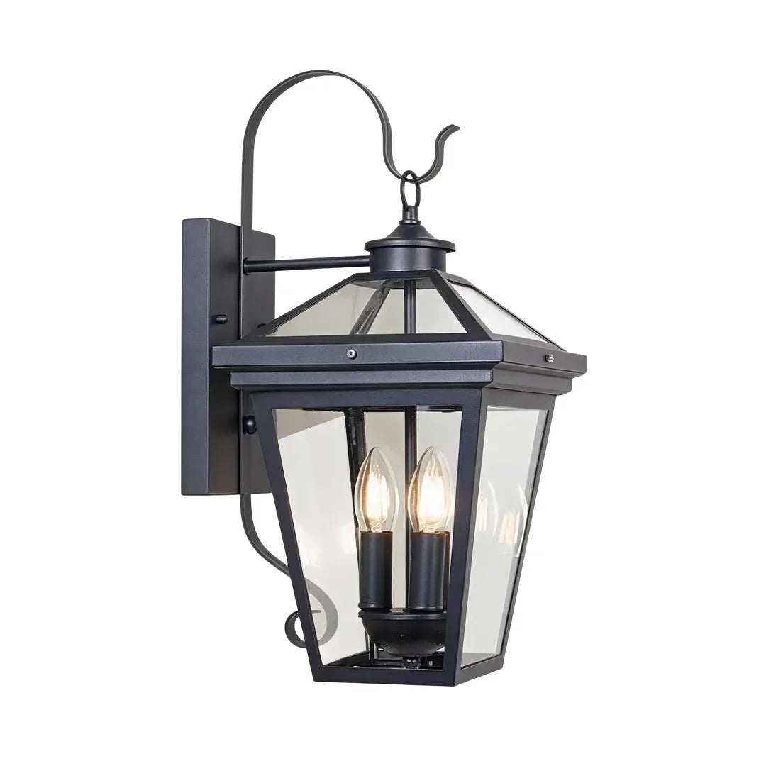 2 PCS Utomhus Vägglampa Tre-Ljus Rostfritt Stål Lantern