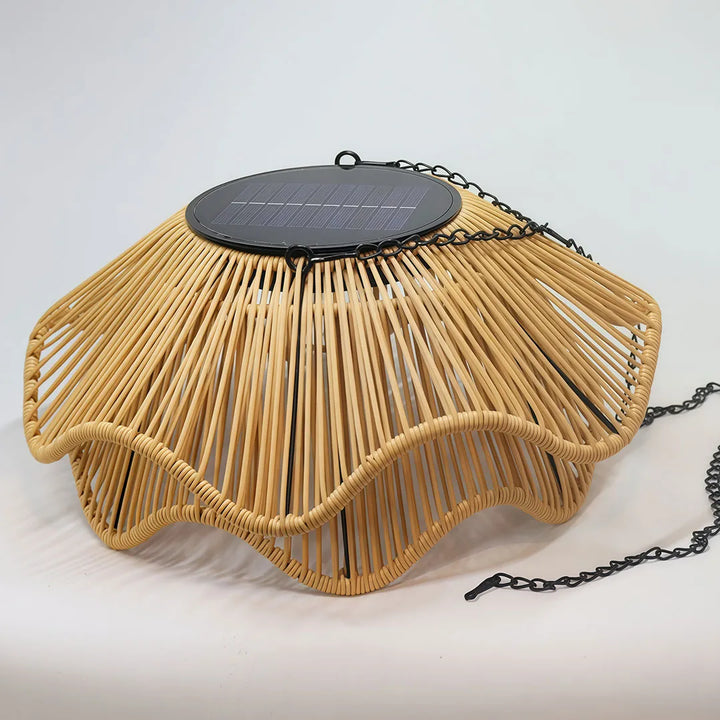 Utomhus Vävd Pendelampa Modern Solcellstaklampa