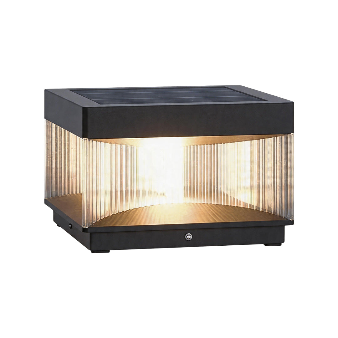 Pillar Lights Utomhus Solenergi Vattentät Villa Trädgårdsport Lampa