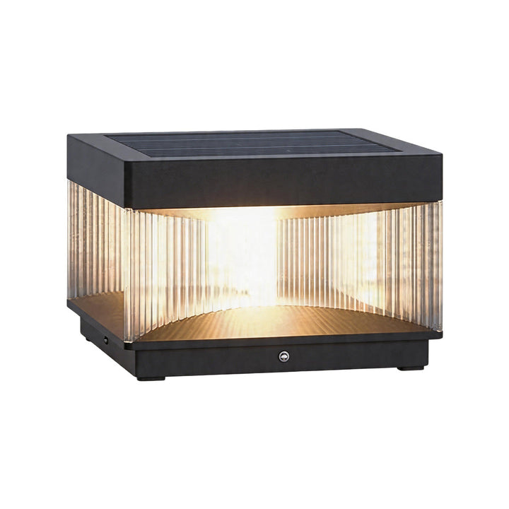 Pillar Lights Utomhus Solenergi Vattentät Villa Trädgårdsport Lampa