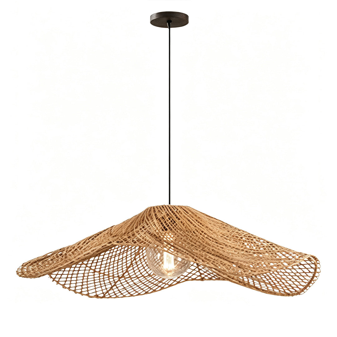 Rattanhängande Lampa Wabi-Sabi Handvävd Taklampa