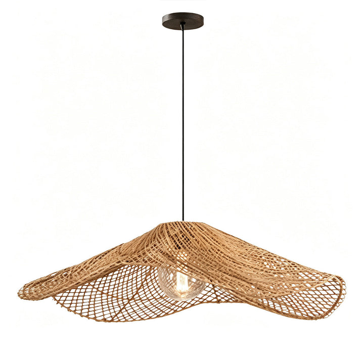 Rattanhängande Lampa Wabi-Sabi Handvävd Taklampa