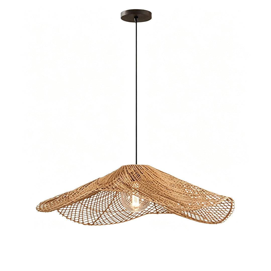 Rattanhängande Lampa Wabi-Sabi Handvävd Taklampa