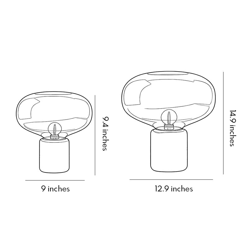 Glas Moderna Bordslampor Marmor Svamp Sänglampor