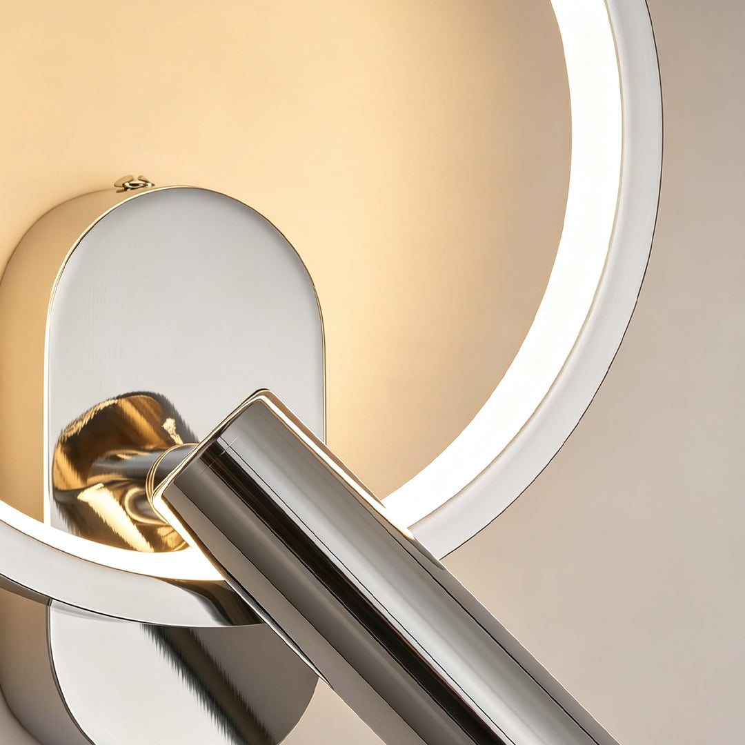Läsbelysning för säng, väggmonterad modern roterbar lampa