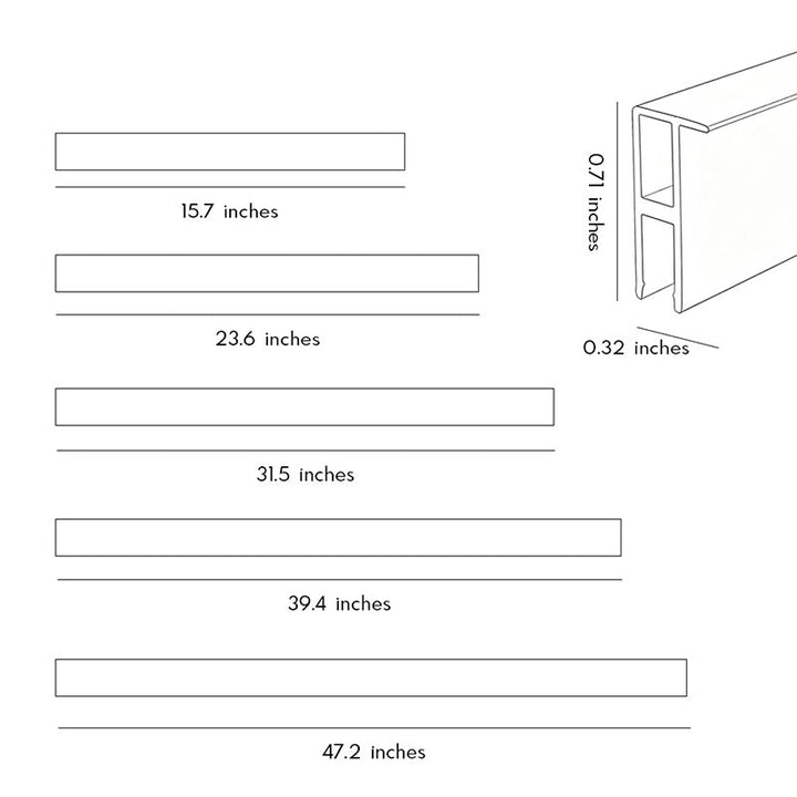 【4 DELAR】Infälld LED-listbelysning Modern Aluminium LED-lampa