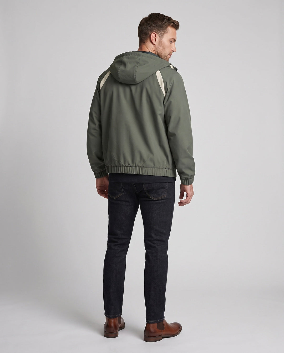 Unisex Ultraleichte Kapuzen‑Windjacke mit verdecktem Reißverschluss &amp; verstellbarem Saum
