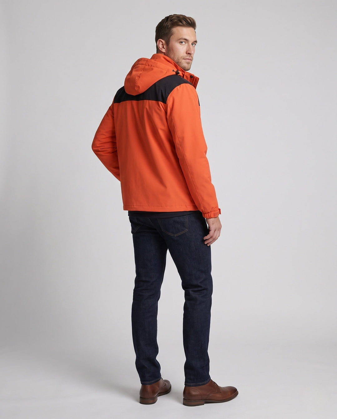 Herr lätt urban-utomhusjacka med zip-in fleece och kontrast trim