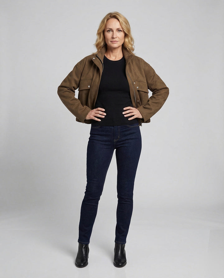Leisurewear dam Utility jacka kort