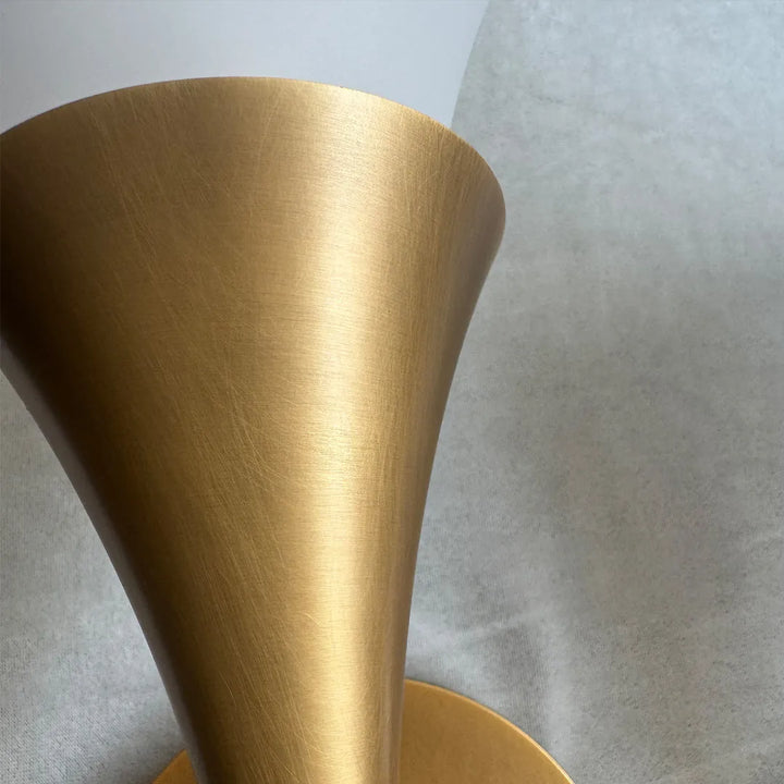 Retro Vägglampa Vintage Messing Trumpet Glas Ljus
