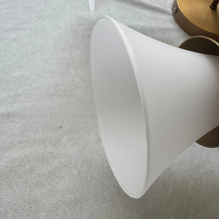 Retro Vägglampa Vintage Messing Trumpet Glas Ljus