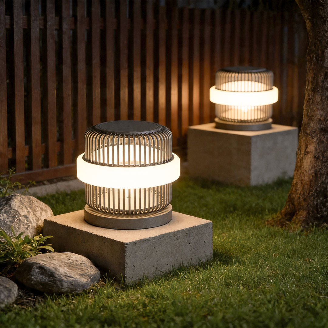 Runda Pelarlampor Utomhus Vattentålig Trädgårdslandsbelysning