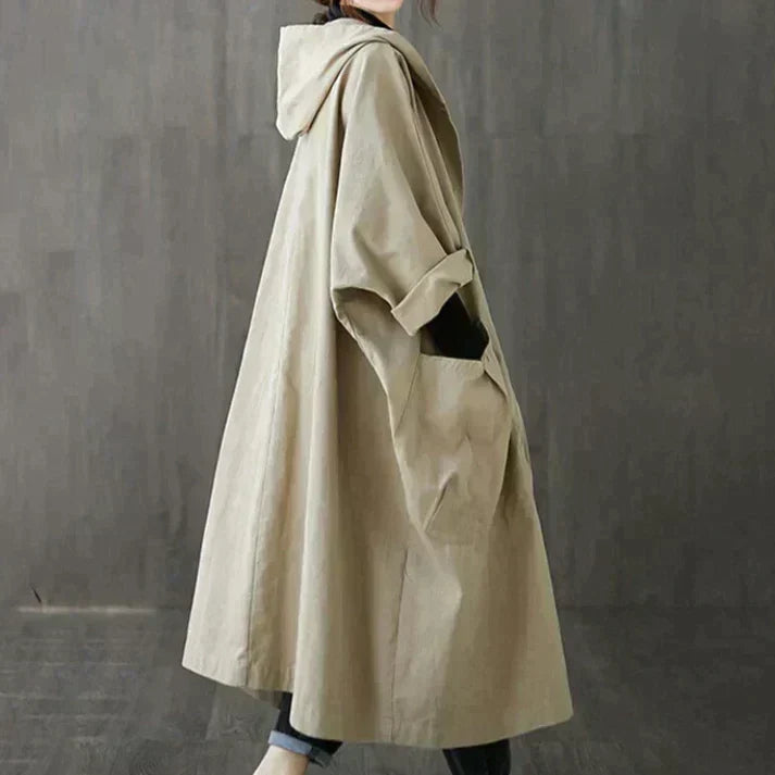| oversize trenchkappa för en modern och bekväm stil