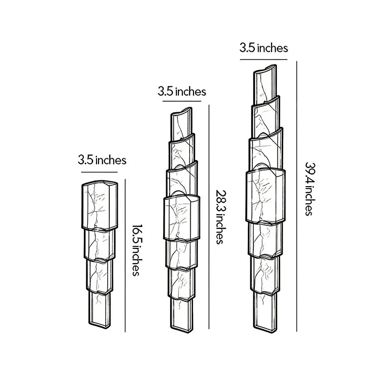 Skulptural Vägglampa Modern Vertikal Marmor-Effekt Ljus