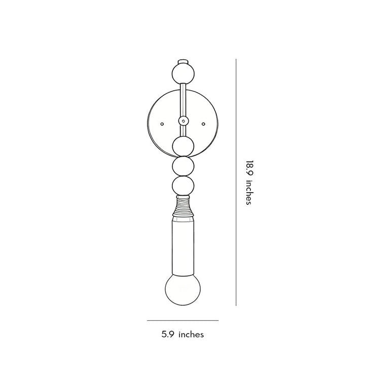 LED Väggkonst Lampor Fransk Marmor Glob Vintage Ljus