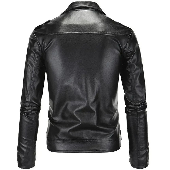 | slim passform Biker Herr Läder Jacka