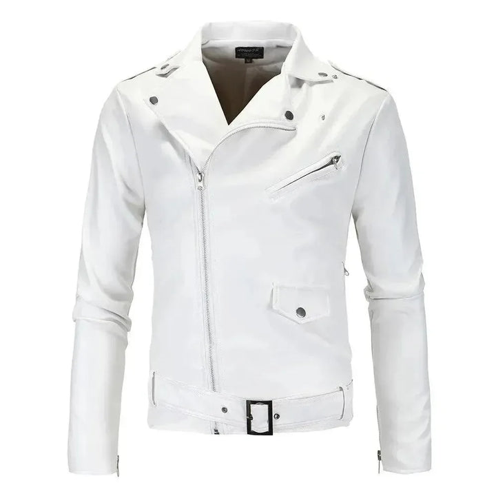 | slim passform Biker Herr Läder Jacka