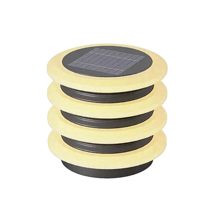 Soliga Trädgårdssäulelampor Moderna Runda Utomhus Vattentåliga Lampor