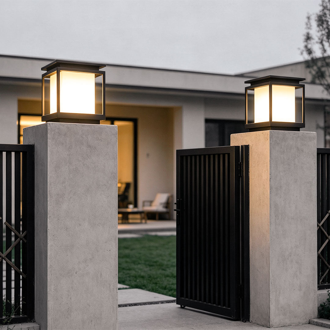 Solenergi Lampa för Huvudport Säule Modern Utomhusbelysning