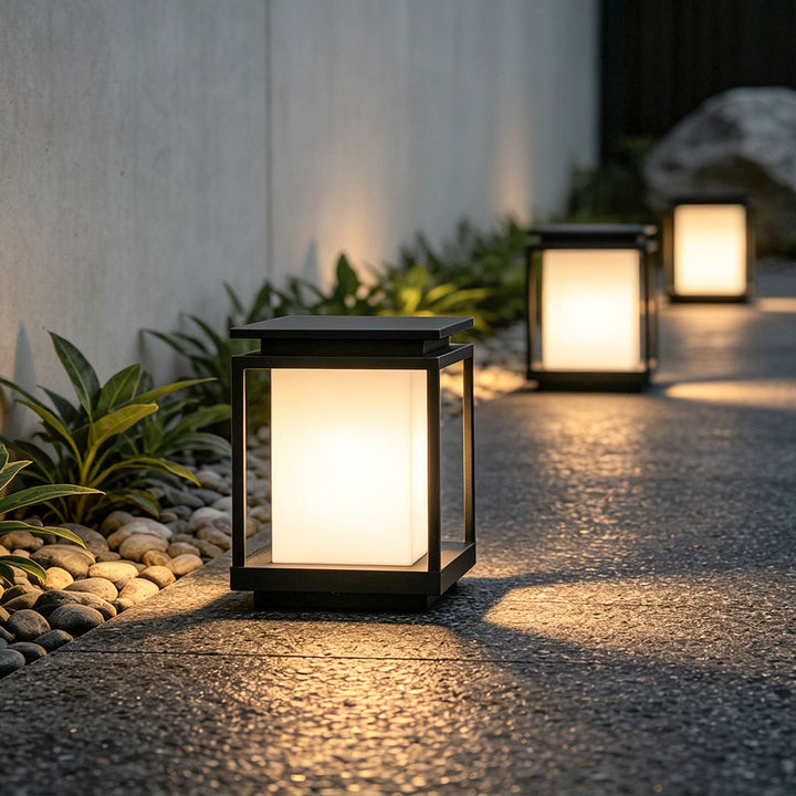 Solenergi Lampa för Huvudport Säule Modern Utomhusbelysning