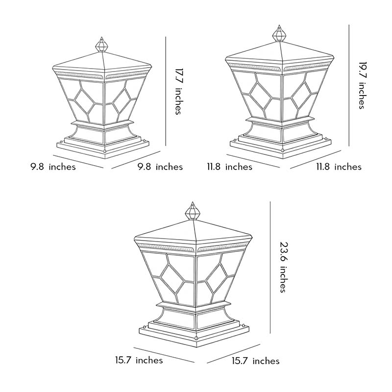 Solcellslampor Utomhus Grindpelare Modern Hela Koppar Lampa