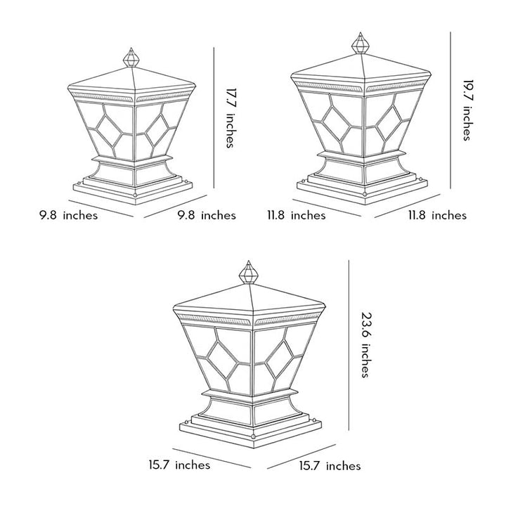 Solcellslampor Utomhus Grindpelare Modern Hela Koppar Lampa