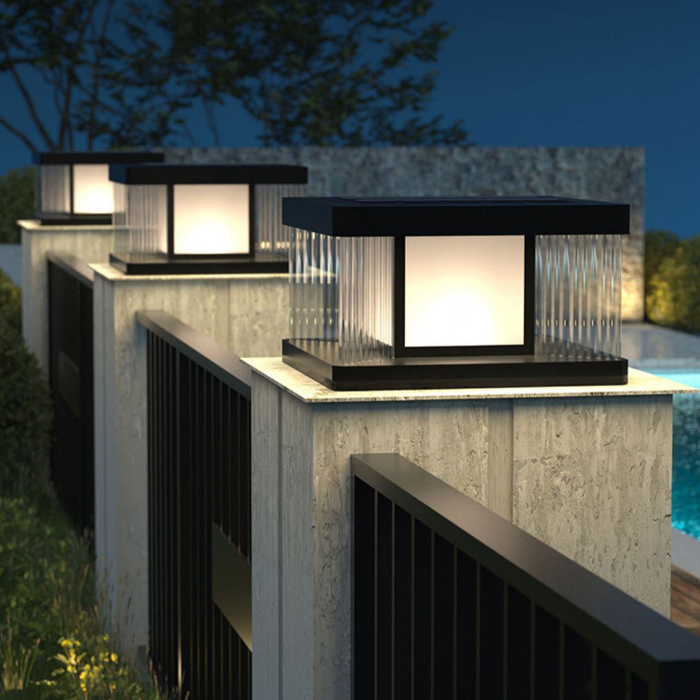 [Öppen Låda] Solpelarbelysning Vattentät LED Glas Akryl Modern Lampa