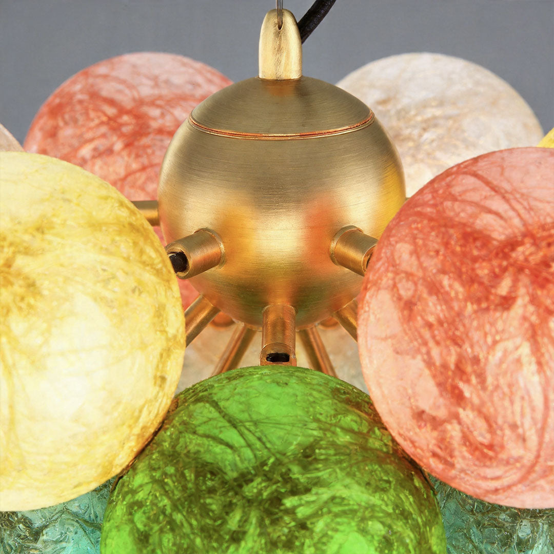 Färgat Glas Kandelaber Modern Kreativ LED Taklampa