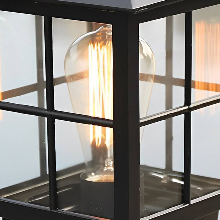 [Öppen Låda] Stenljuspelare Traditionell Svart Vattentät LED Lampa