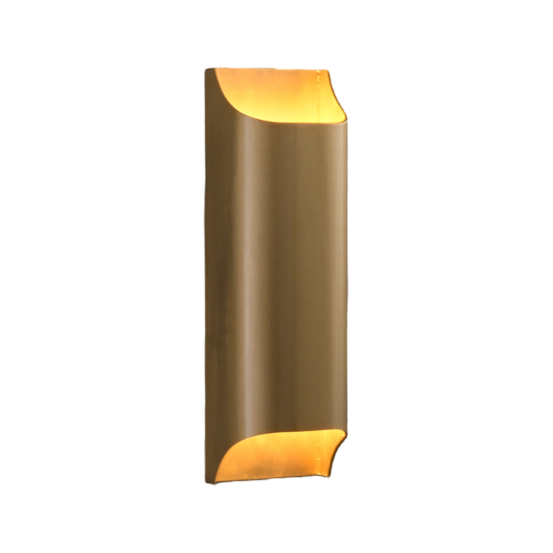 Modern Minimalist Vägglampa i Mässing med Upp- och Nedljus