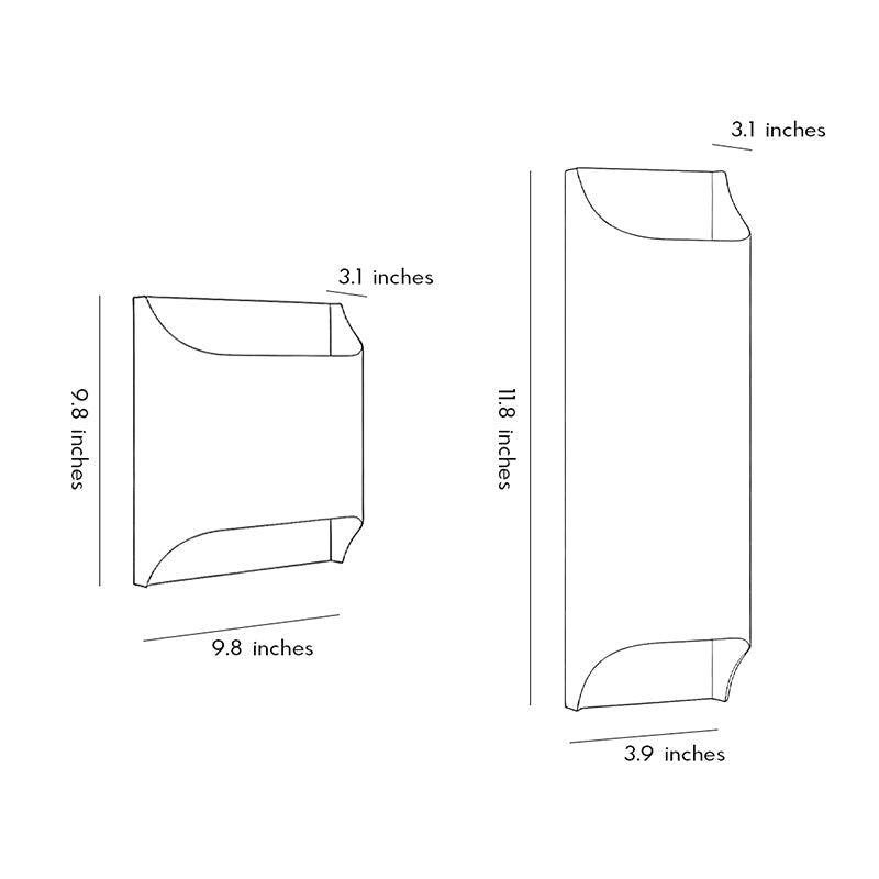 Modern Minimalist Vägglampa i Mässing med Upp- och Nedljus