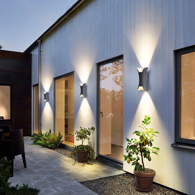 [Öppen Låda] Up Down Belysning Vägglampor Modern Böjd LED Vattentät Lampa