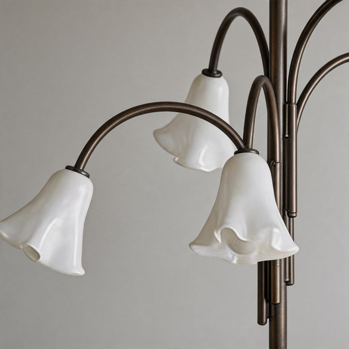 Vintage Blomsterkrona Fransk Gren Taklampa