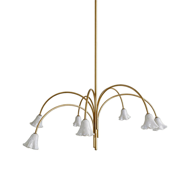 Vintage Blomsterkrona Fransk Gren Taklampa