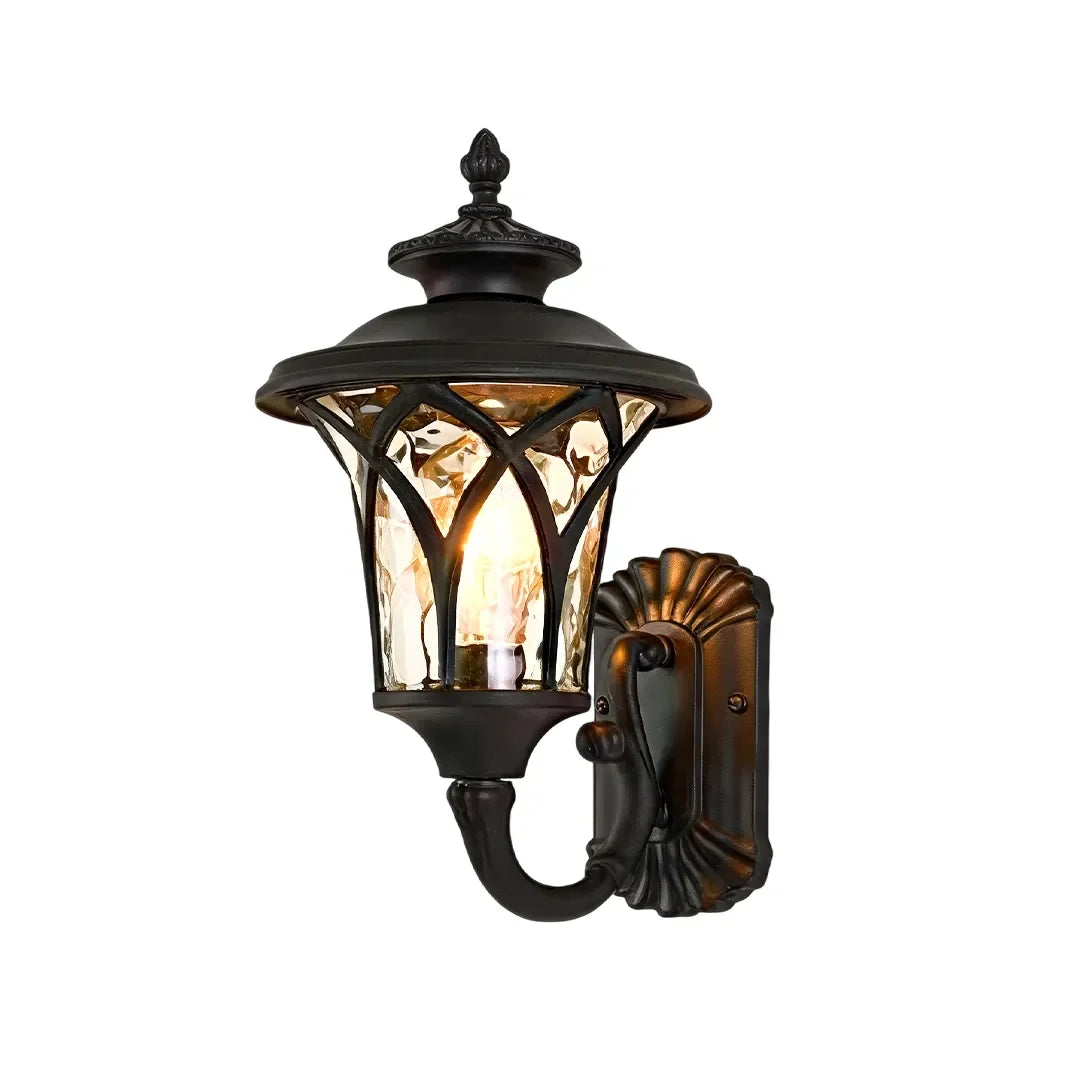 Vintage Vägglampa Utomhus Amerikansk Glaslampa