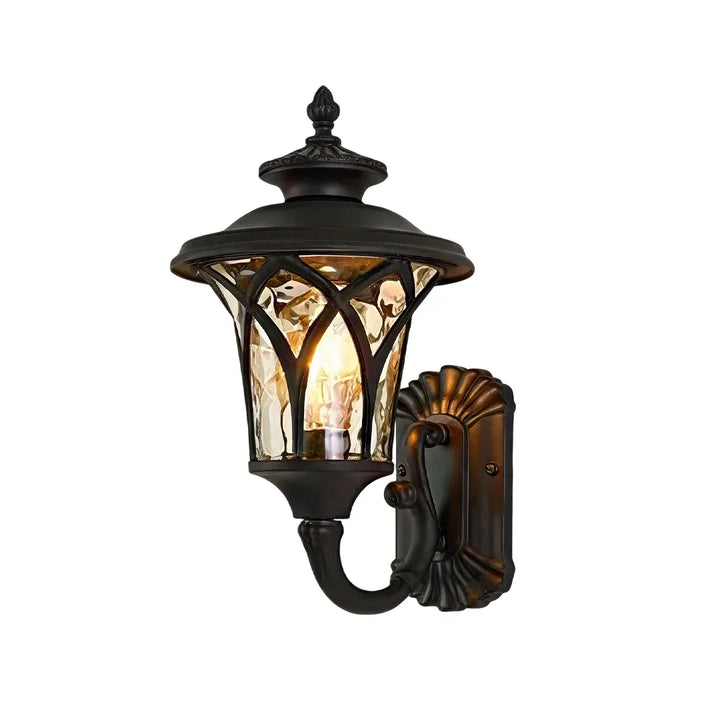 Vintage Vägglampa Utomhus Amerikansk Glaslampa
