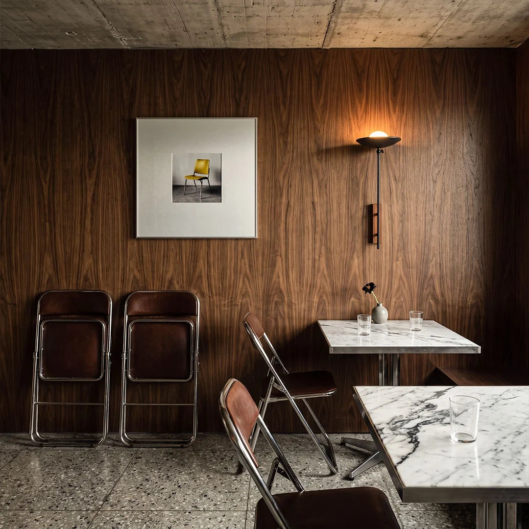 Väggjusterbar Lampa Modern Minimalistisk Marmor och Glas Lampa