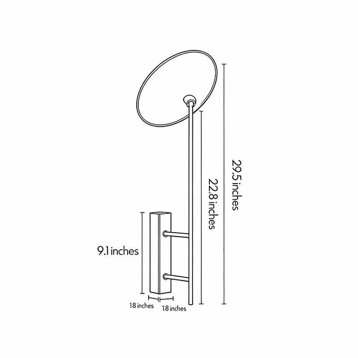 Väggjusterbar Lampa Modern Minimalistisk Marmor och Glas Lampa