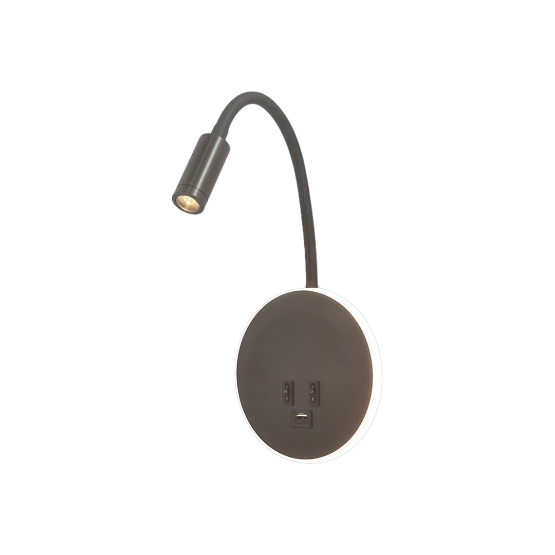 Väggmonterad Sänglampa Kreativ Lampa för Läsning i Metall