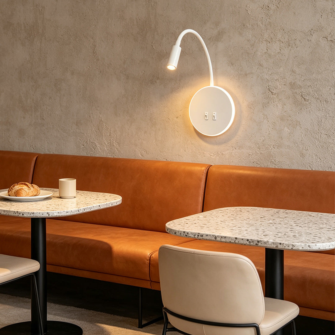 Väggmonterad Sänglampa Kreativ Lampa för Läsning i Metall