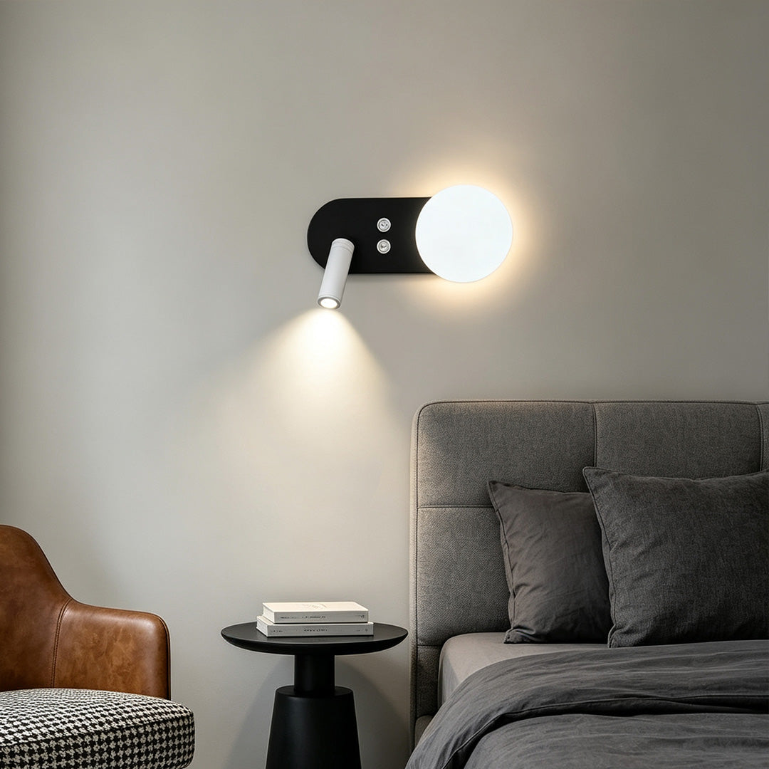 Väggmonterad Sänglampa för Lästid Minimalistisk Rotationslampa