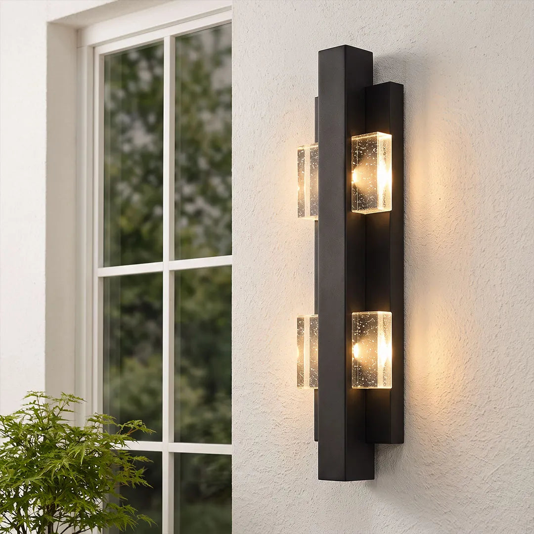 Vägglampa upp och ner Modern Kristall LED Utomhusbelysning