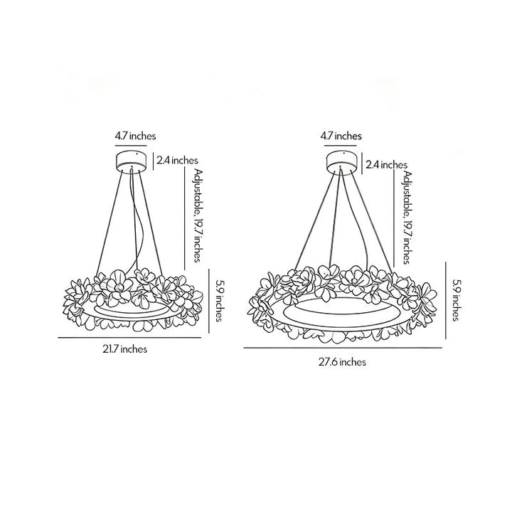 Vit Matsal Chandelier Fransk Blommig Gips Taklampa