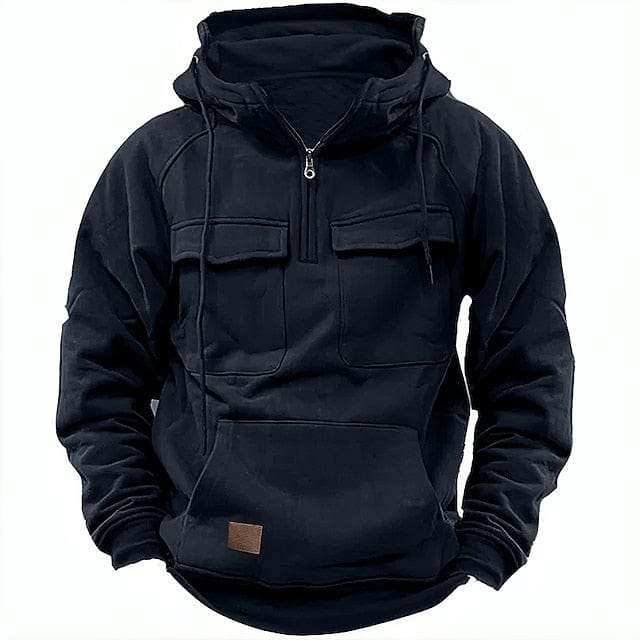 Herr Vinter Luvtröja med Fleece Foder och Huva